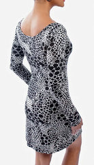 Dragon skin long sleeve dress