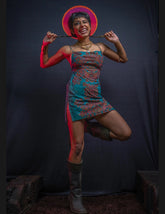 Mini color blast dress