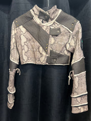 Punk Crop Jacket Woman / French Teri Fake Leather