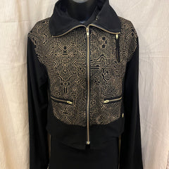 Tribal Crop Zippered Jacket