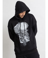Mantra Sun Hoodie Black and White