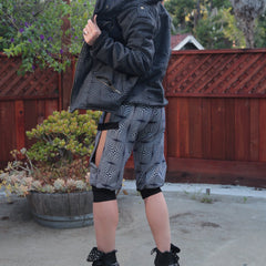 Psychedelic Print Ninja Shorts