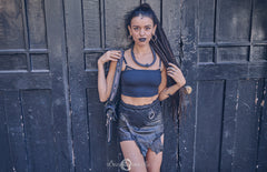 Lost Creation Leather Skirt