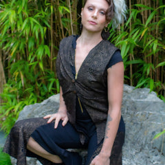 Shipibo Black & Gold Vest