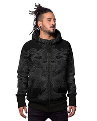 Organic Geometry Elemental Black Hoodie