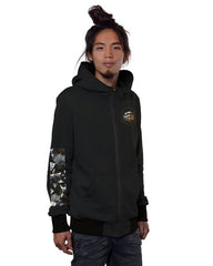 Sabertooth Print Black Hoodie