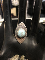 Larimar & Labradorite silver rings