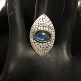 Larimar & Labradorite silver rings