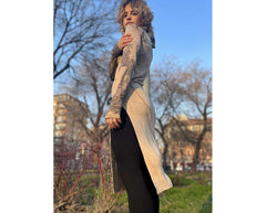 Long Sleeve Dress with Tribal Print