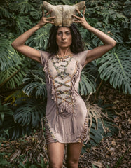 RUNE DRESS VICTORY - Cocoa & Pink Gold