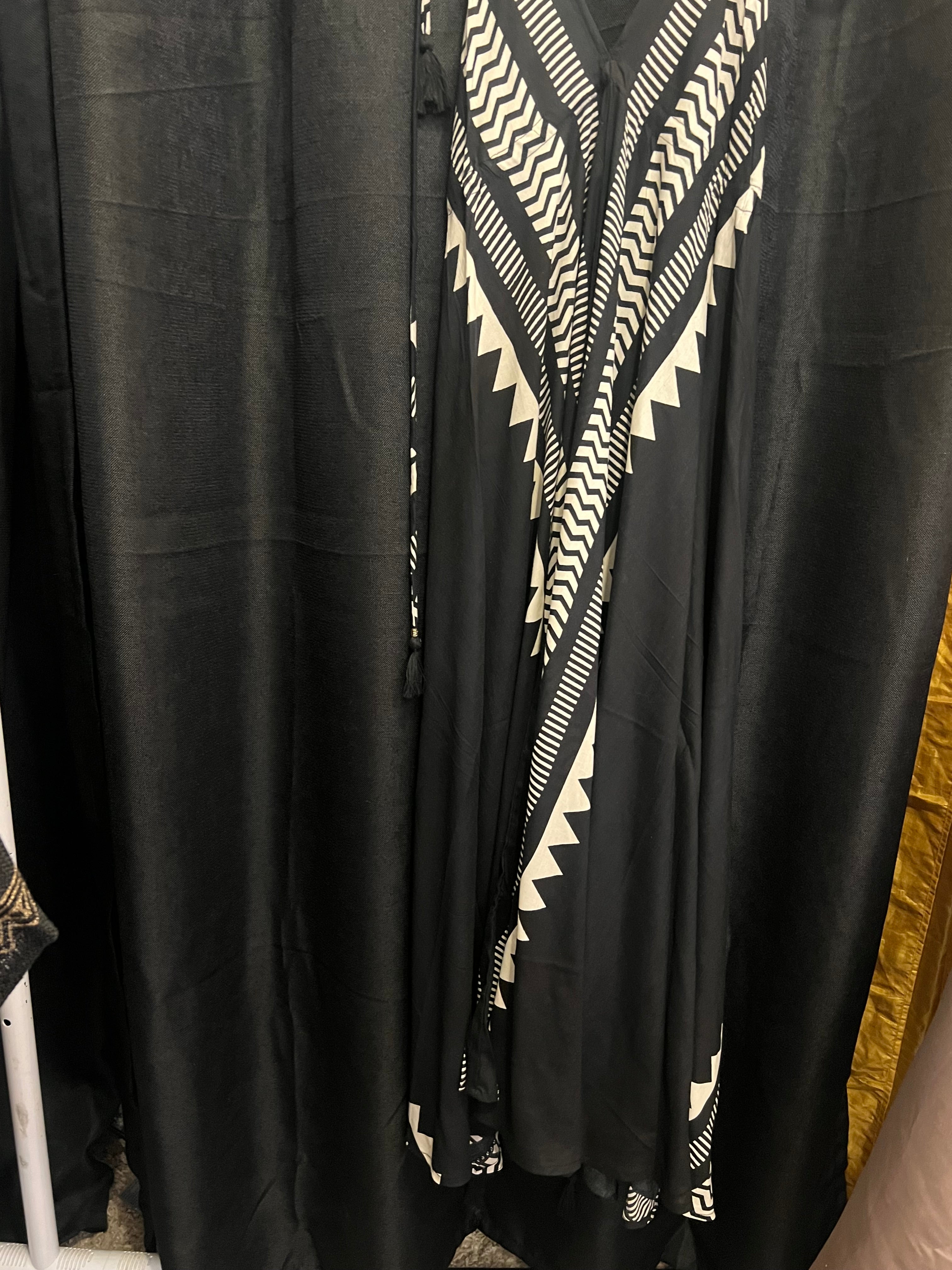 Long Bamboo Geometric Dress