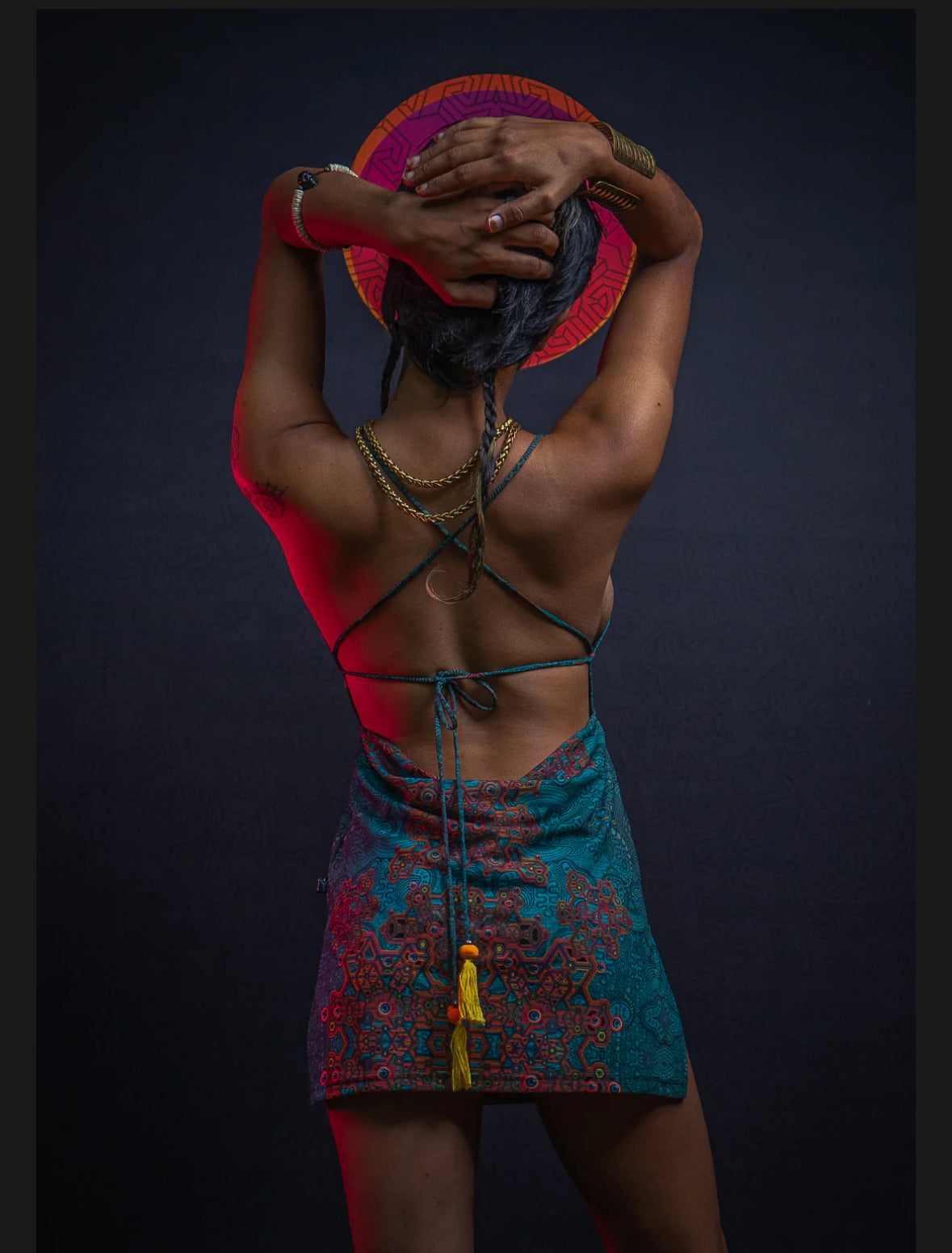 Mini color blast dress