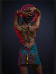 Mini color blast dress