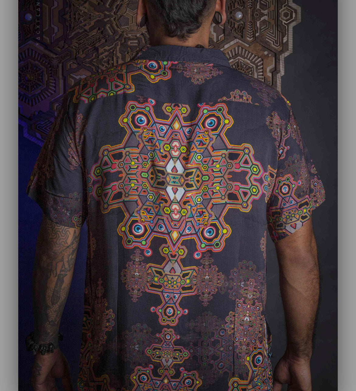 Psychedelic rebel Button Down Colorful Shirt with Prints