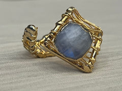Labradorite Spiral Ring
