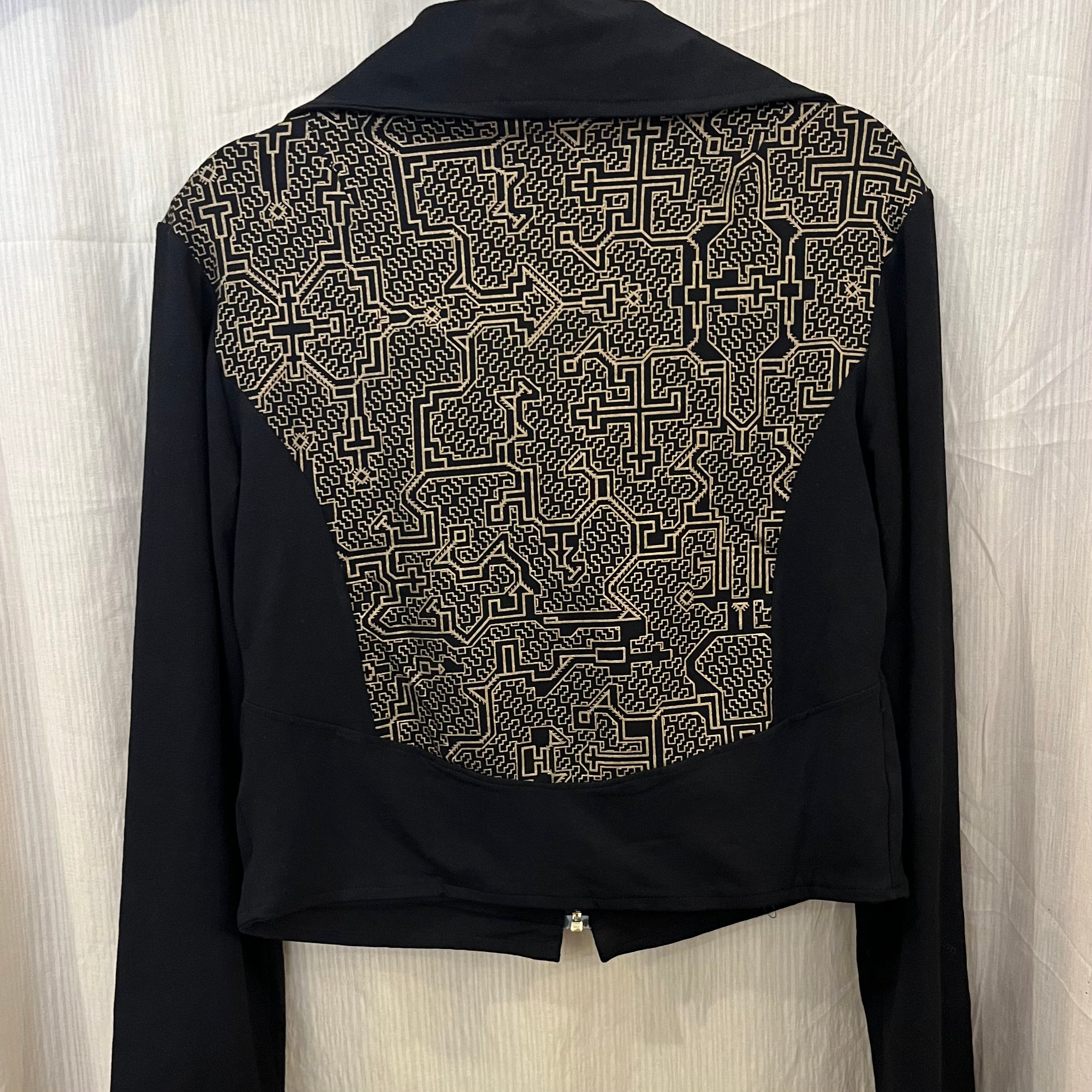 Tribal Crop Zippered Jacket
