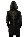 Tribal Print Hoodie in Black and Gold