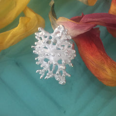 Silver Ring in Coral Shape Women Jewelry
