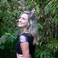 Galactic Lace Drawstring Crop Top