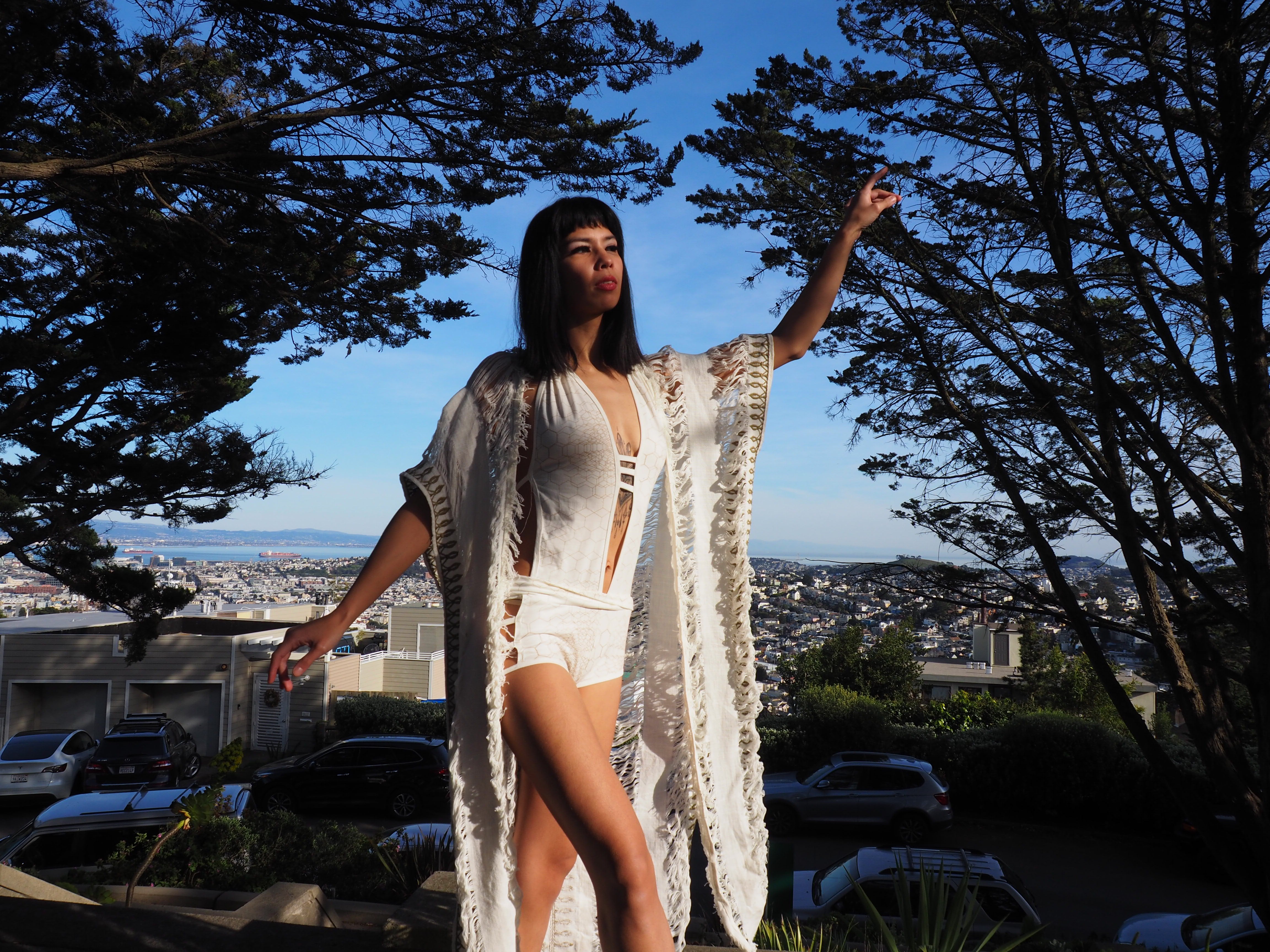Romper / Onesie with Gold Print