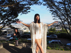 bodysuit white with gold