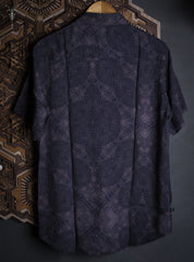 Yacsi Bamboo Button Down Shirt Dark Snake
