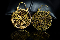 Mini gold kufic calligraphy wheel hoops