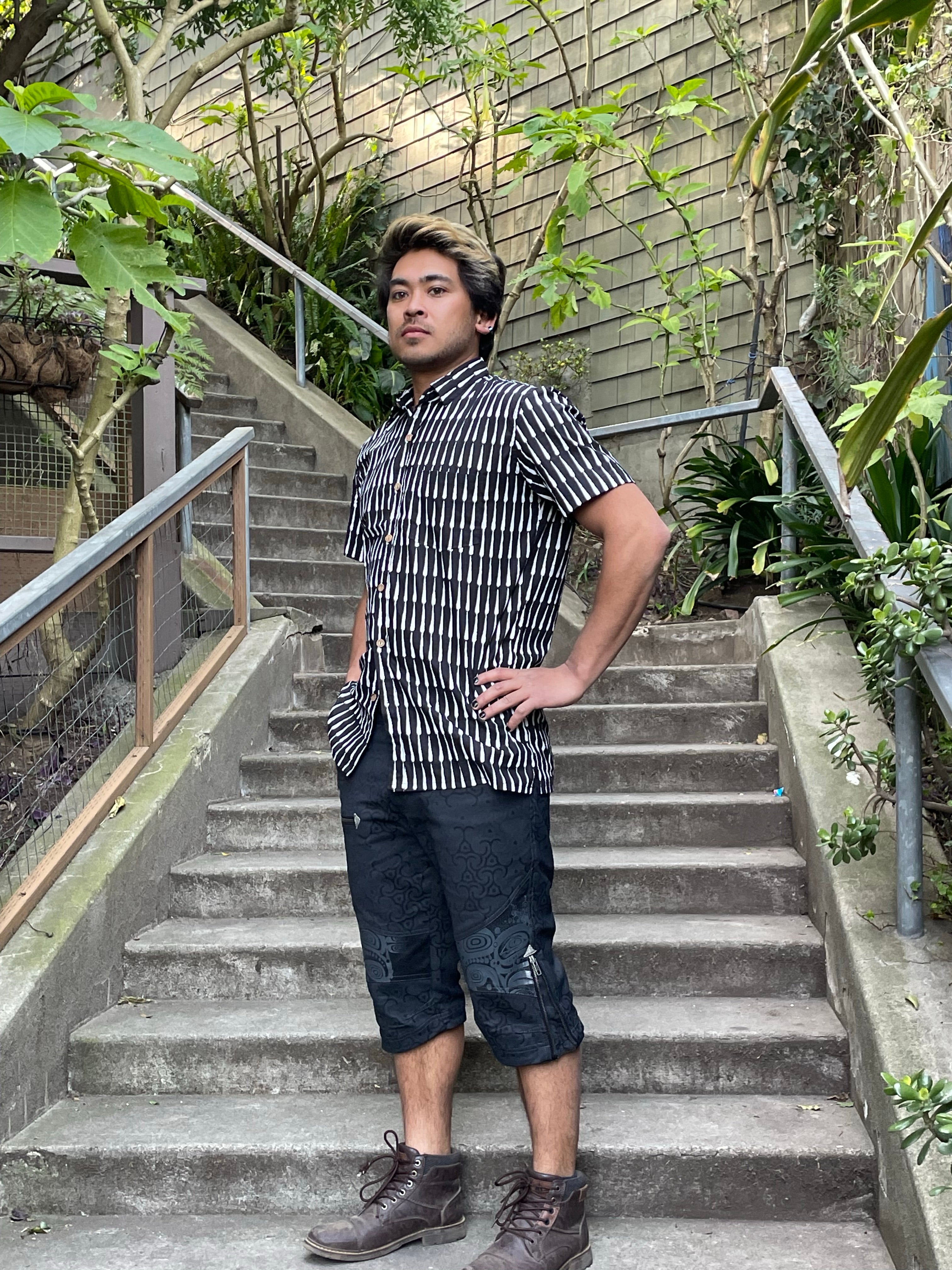 Geometric vision Man Button Down Shirt