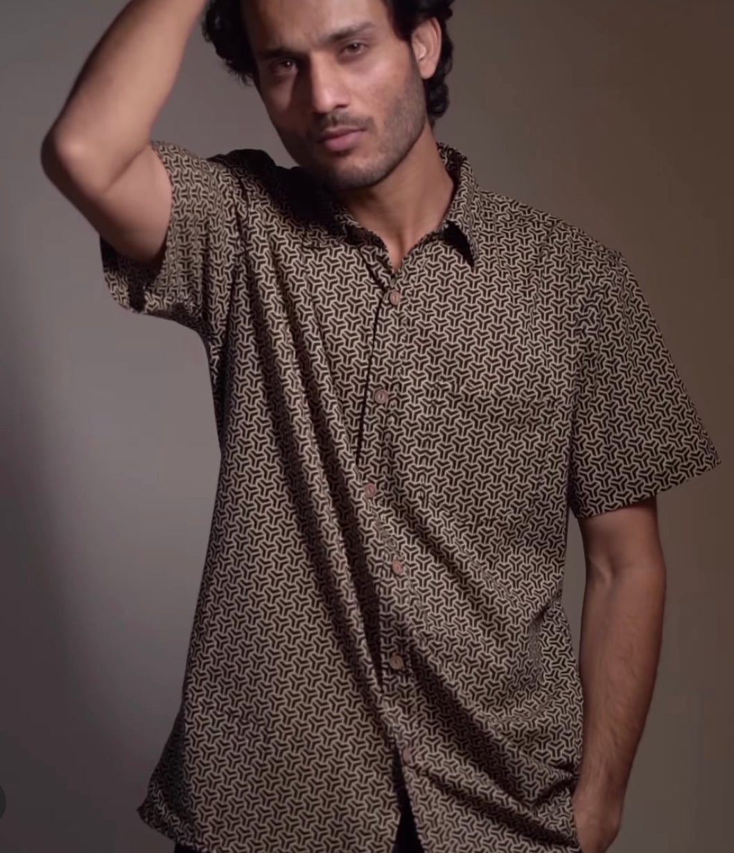 Geometric Vision Man Button down