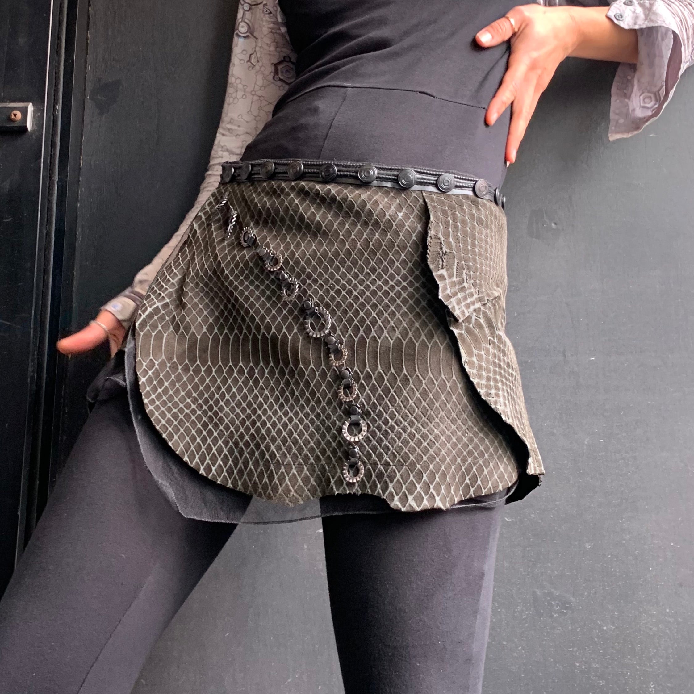 Lost Creation Leather Skirt